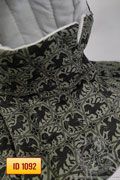 Patterned quilted hood - stock - Medieval Market, made of printed linen