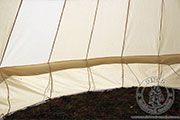 Cotton Bell tent - Medieval Market, Period tents of this type have a wall of approx. 62 cm height which can be pulled up