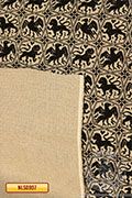 Drukowany len wzór de Blois - Medieval Market, The most popular black pattern on a cream background