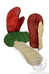 Ubiory bojowe: przeszywanice - Medieval Market, A quilted gloves