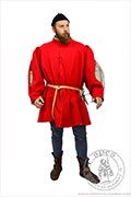 Robe na zbroję - Medieval Market, It has a high collar and puffy sleeves with openings on both sides around elbows