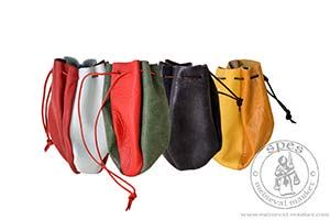 Small leather pouch, smaller - stock. Medieval Market, Small leather pouch