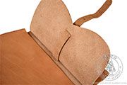 Simple pouch with pattern - Medieval Market, The leather is soft and nice to touch