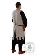 Sleeveless medieval gambeson - Medieval Market, Back of sleeveless tunic with cutouts