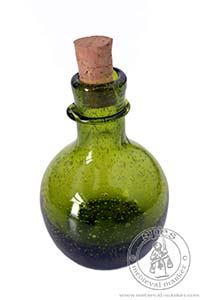 Mała butelka Benedykt - zielone szkło. Medieval Market, small bottle benedict green