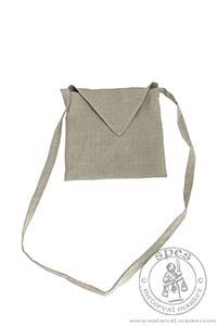 Small linen shoulder bag. Medieval Market, Square bag made of 100% linen