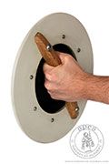 Synthetic buckler shield - Medieval Market, Profiled handle makes the buckler shield compatible with various types of gloves