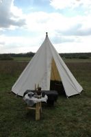 A cone phi 5m, cotton - rent - Medieval Market, Medieval tent type 1