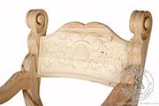 A throne - Medieval Market, A throne - wooden backrest 