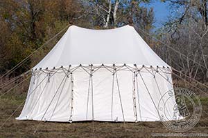 Cotton Medieval Tents - Medieval Market, Two poles pavilion type 1 (6x3m)