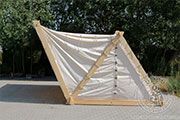 Medium Viking tent from Oseberg (4 x 2,1 m) - cotton - Medieval Market, has two types of setup