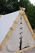 Mały namiot wikiński z Oseberg (3 x 2,1 m) - bawełna - Medieval Market, There are many ways to pitch your Oseberg tent