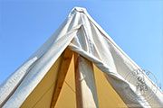 Bawełniany Wall tent - Medieval Market, bar, fabric and seams of the tent 