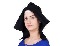 Hoods and hats to complete a medieval costume for women.